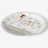 Assiettes En Carton Baby shower d'hiver père Noël Baby Christmas (Angle)