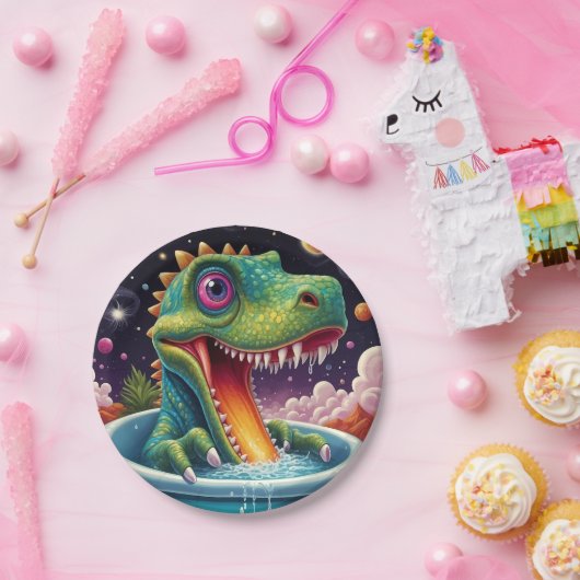 Assiettes En Carton Baby shower Dino-Mite (Fête)