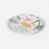 Assiettes En Carton Baby shower Dinosaur (Angle)