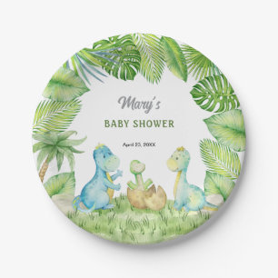 Assiettes En Carton Baby shower Dinosaur