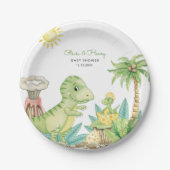 Assiettes En Carton Baby shower Dinosaur (Devant)
