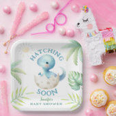 Assiettes En Carton Baby shower Dinosaur garçon Cute Dino (Fête)