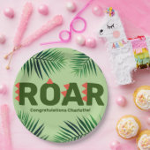 Assiettes En Carton Baby shower Dinosaur Roar Jungle Ferns (Fête)
