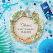 Assiettes En Carton Baby shower Dinosaure sympa mignon Anniversaire (Fête)