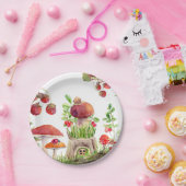 Assiettes En Carton Baby shower d'insectes des bois de champignon (Fête)