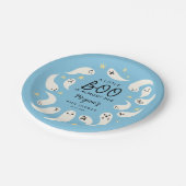 Assiettes En Carton Baby shower d'octobre Blue Little Boo (Angle)