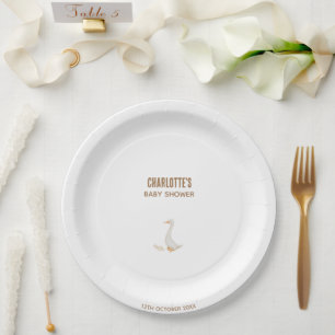 Assiettes En Carton Baby shower d'oie