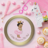 Assiettes En Carton Baby shower d'or rose (Fête)