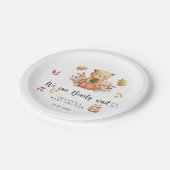 Assiettes En Carton Baby shower d'ours en peluche automnale (Angle)