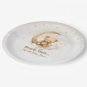 Assiettes En Carton Baby shower d'ours en peluche Brown neutre pour le (Angle)