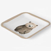 Assiettes En Carton Baby shower d'ours en peluche d'attente neutre (Angulaire)