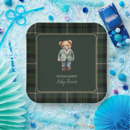 Assiettes En Carton Baby shower d'ours en peluche de luxe (Fête)