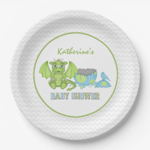 Assiettes En Carton Baby shower Dragon