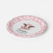 Assiettes En Carton Baby shower du Boho Rose de la Vache Sainte (Angle)