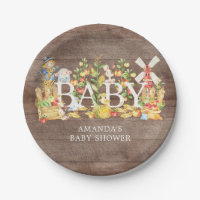 Baby shower du marché agricole Plaque de 7 po