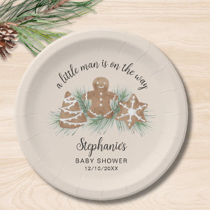 Assiettes En Carton Baby Shower du Petit Garçon en Pain d'Épices de No