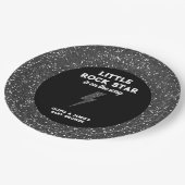 Assiettes En Carton Baby shower Edgy de la Parties scintillant noire L (Angle)