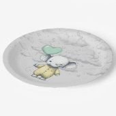 Assiettes En Carton Baby shower éléphant (Angle)