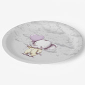 Assiettes En Carton Baby shower éléphant (Angle)