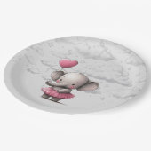 Assiettes En Carton Baby shower éléphant (Angle)