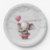 Assiettes En Carton Baby shower éléphant (Devant)