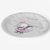 Assiettes En Carton Baby shower éléphant (Angle)