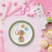 Assiettes En Carton Baby shower éléphant cirque lunette d'art (Fête)