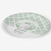 Assiettes En Carton Baby shower éléphant Neutral (Angle)