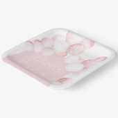 Assiettes En Carton Baby shower en arc de ballons roses (Angulaire)