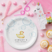 Assiettes En Carton Baby shower en caoutchouc (Fête)