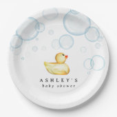 Assiettes En Carton Baby shower en caoutchouc (Devant)