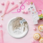 Assiettes En Carton Baby shower en laiton rustique Dusty (Fête)