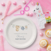 Assiettes En Carton Baby shower en ligne Boho simple (Fête)