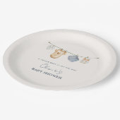 Assiettes En Carton Baby shower en ligne Boho simple (Angle)