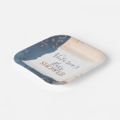 Assiettes En Carton Baby shower en or Blush de la Marine (Angulaire)