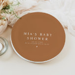 Assiettes En Carton BABY SHOWER en terre cuite MIA Arched Boho<br><div class="desc">・ La collection MIA est composée d'orange brulé bohème,  de beige crémeux et de marron terreux combinés à une disposition serif minimaliste moderne. C'est parfait pour un boho desert ou un événement d'automne. Vous y trouverez des invitations et des panneaux de coordination.</div>