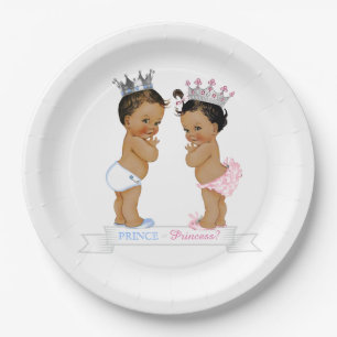 Assiettes En Carton Baby shower Ethnic Prince Princess
