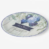 Assiettes En Carton Baby shower Eucalyptus des ballons à Parties scint (Angle)