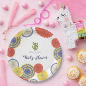 Assiettes En Carton Baby shower Festif Mexicain en papier Ventilateur (Fête)