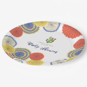 Assiettes En Carton Baby shower Festif Mexicain en papier Ventilateur (Angle)