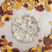 Assiettes En Carton Baby shower Feuille de feuillage botanique aquarel