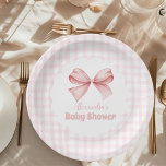 Assiettes En Carton Baby shower fille Bow Aquarelle rose<br><div class="desc">Faites de votre baby shower un inoubliable avec nos Plaques de Baby shower de Bow Girl Aquarelle Rose. Ces assiettes délicieuses allient élégance et commodité, créant une atmosphère parfaite pour célébrer l'arrivée de votre petite fille. Imaginez vos invités dégustant de délicieuses gourmandises sur ces assiettes magnifiquement conçues. L'arbalète rose délicate...</div>
