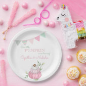 Assiettes En Carton Baby shower fille Citrouille Patchch Pink (Fête)