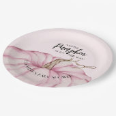 Assiettes En Carton Baby shower fille Citrouille rose (Angle)