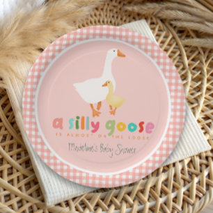 Assiettes En Carton Baby Shower Fille Coquette Gingham Oie Ridicule