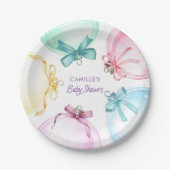 Assiettes En Carton Baby shower Fille de Noël (Devant)