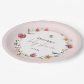 Assiettes En Carton Baby shower fille Fleur sauvage Spring (Angle)