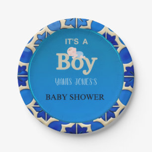 Assiettes En Carton Baby-Shower Fille Marocain