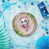 Assiettes En Carton Baby shower fille Panda Bear Pink Tutu (Fête)