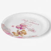 Assiettes En Carton Baby shower fille rose d'attente mignonne (Angle)